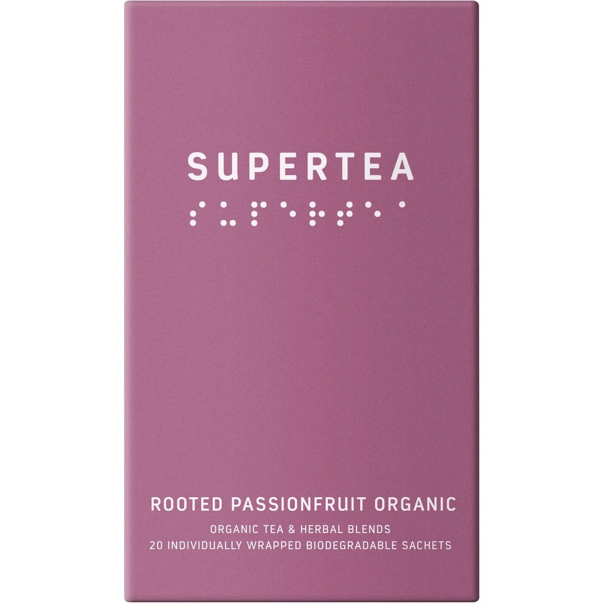 Supertea Rooted Passionfruit Organic teblanding med 20 individuelle breve