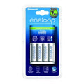 Panasonic eneloop batterioplader inkl. 4 stk. eneloop AAA batterier | 2100 opladninger