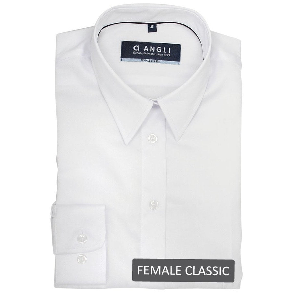 Classic dameskjorte m. lange ærmer | Slim fit