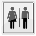 Toilet skilt, herre/dame | Rustfrit stål skilt