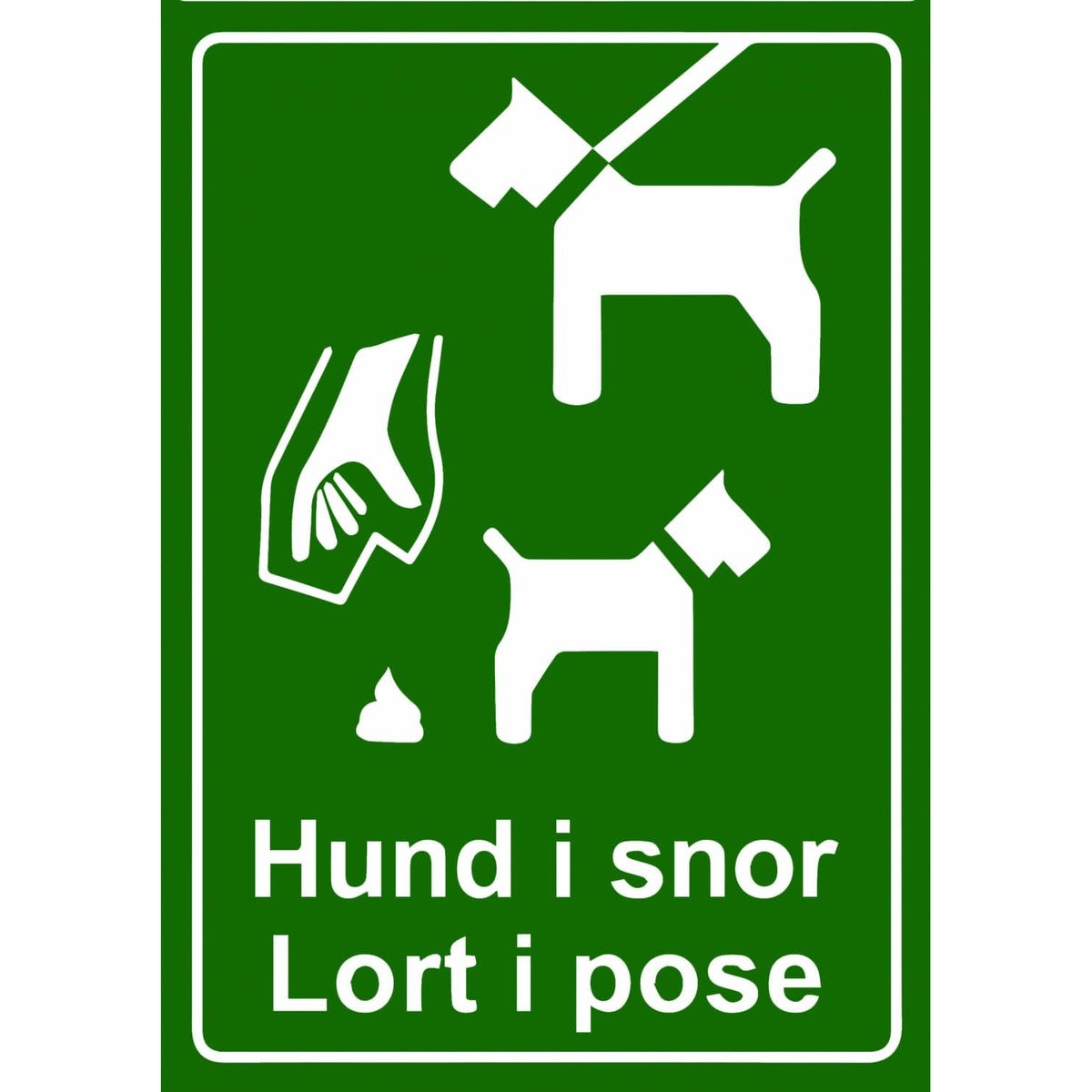 Hundeskilt | Lort i pose | A5