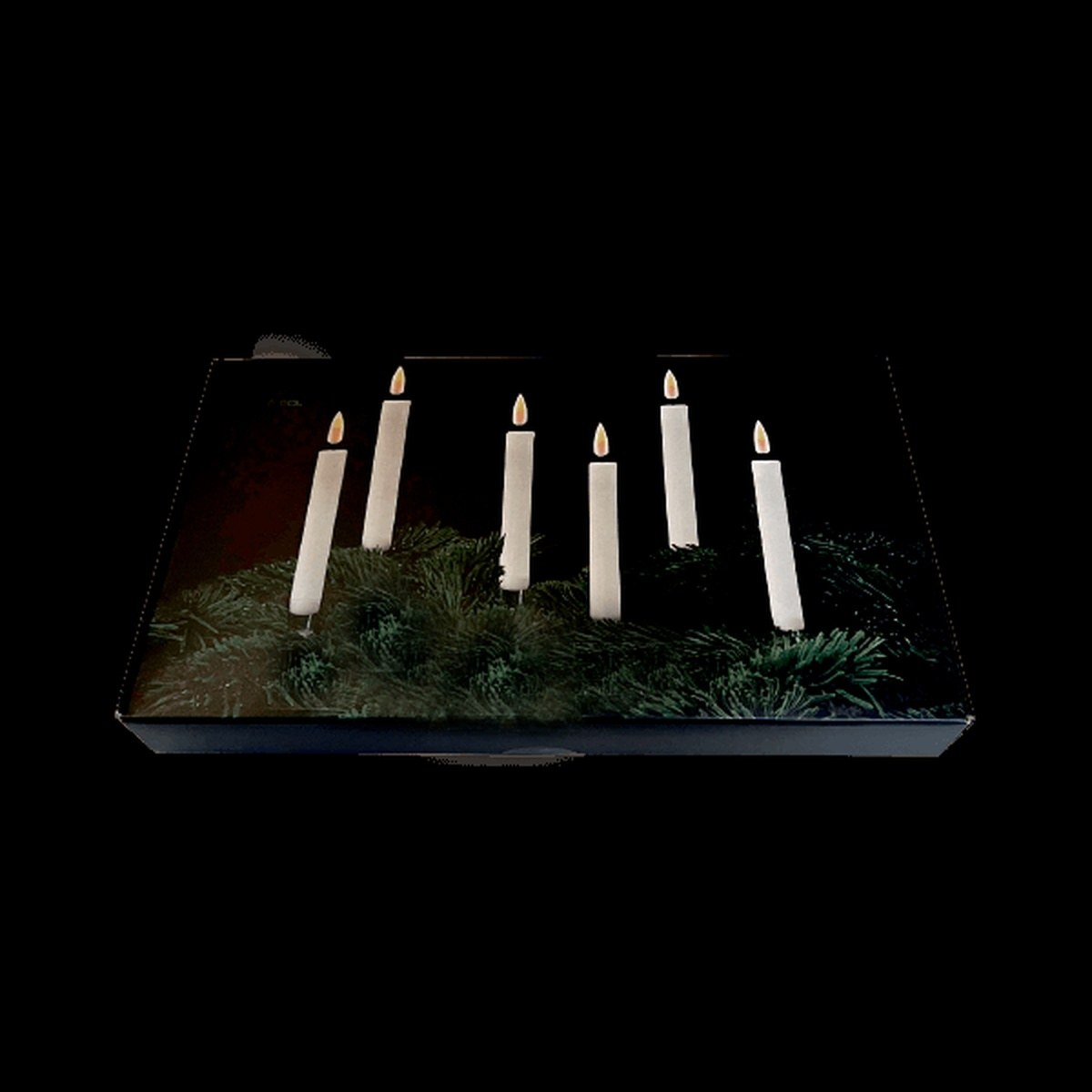 LED juletræslys æske med 6 stk.
