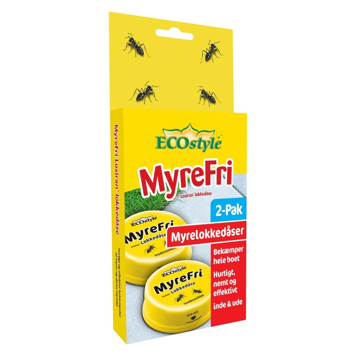 Ecostyle MyreFri metal myrelokkedåse 2-pak til effektiv bekæmpelse af myrer