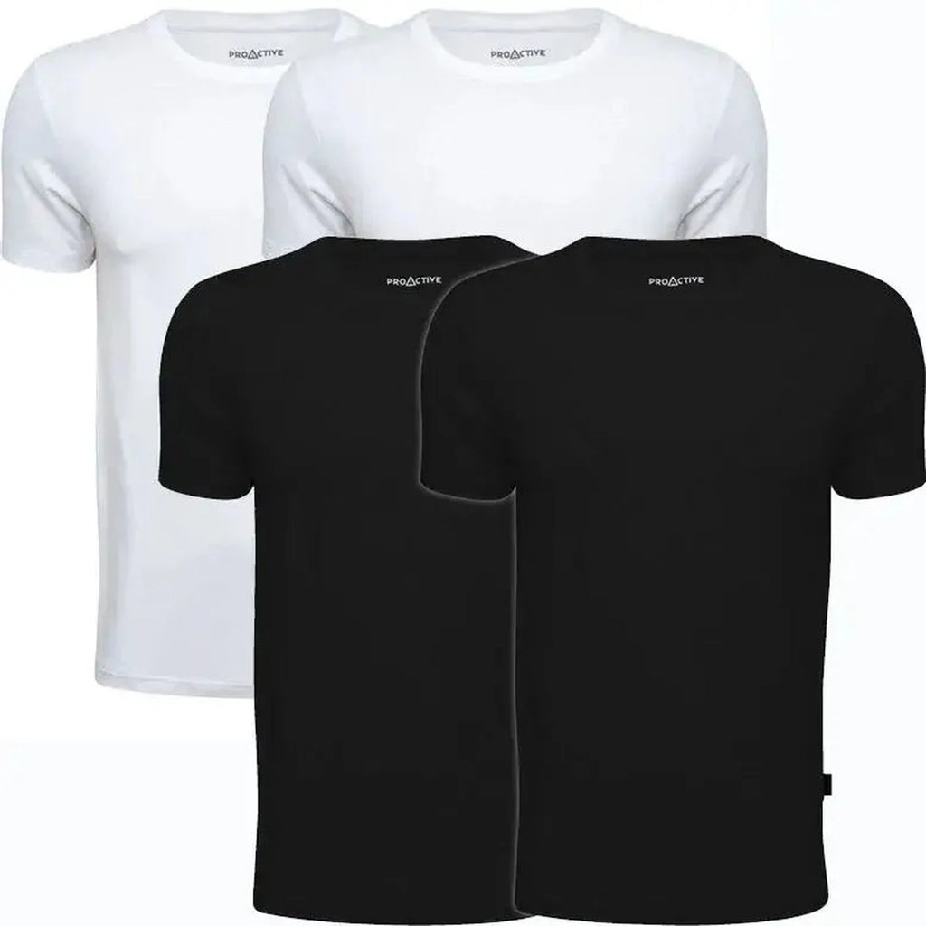 Bambus t-shirt 2-pack i hvid og sort farve for den bedste komfort.