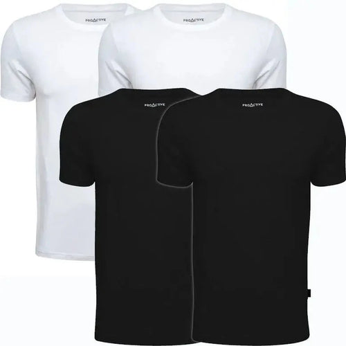 Bambus t-shirt 2-pack i hvid og sort farve for den bedste komfort.