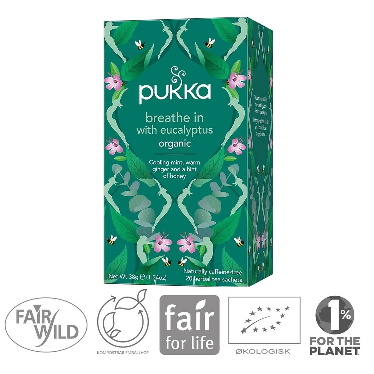 Pukka Breathe In Økologisk te med eukalyptus, mynte, ingefær og honning