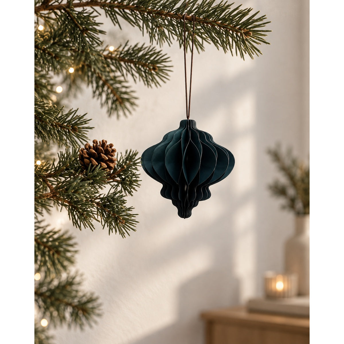 Papirornament grøn – miljøbillede