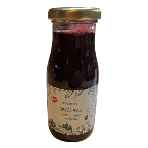 Dansk produceret alkoholfri kirkevin med honning og urter i 150ml flaske.