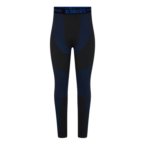 Bambus seamless long Johns fra Engel, sort og blå, med logo-linning