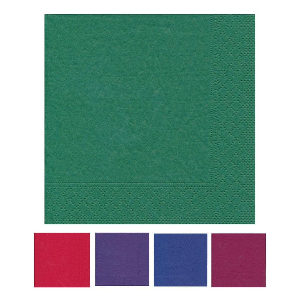 Ensfarvet middags serviet | 20 x 20 cm. | Flere farver