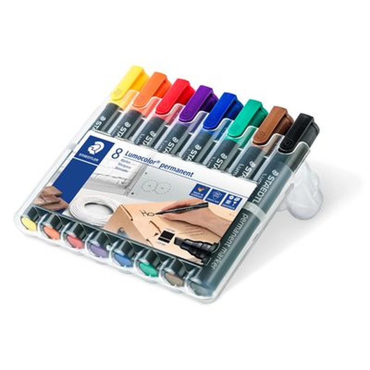 Vejrbestandige tuscher | 8 stk. | Lumocolor® permanent marker 350