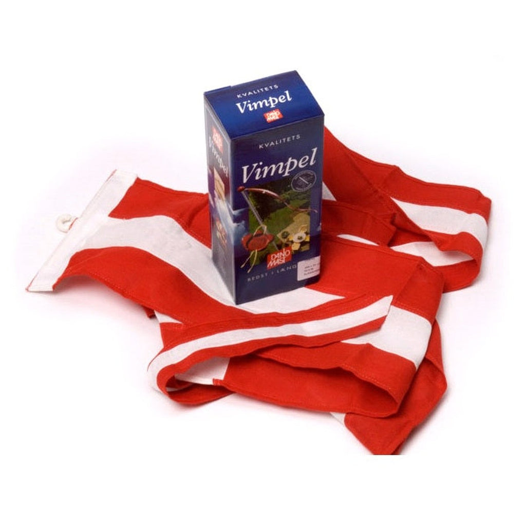 Vimpel fra Danomast, 100 procent polyester med flagclips, ekstra holdbar